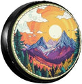Mountains Spare Tire Cover Wheel Protectors Weatherproof Sun Protection Covers by Gayruaicjz
