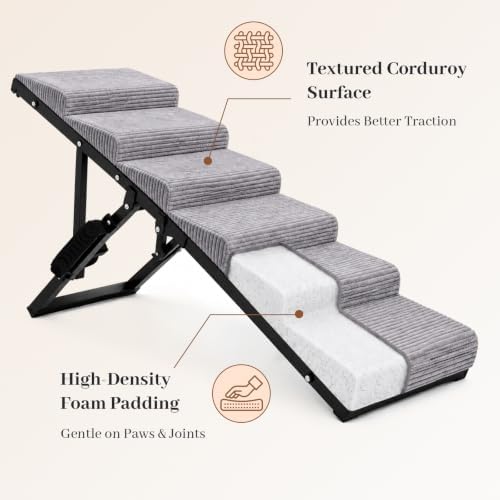 Dog Ramp for Bed, Foldable Dog Ramp, 5 Adjustable Heights, 150 lb - Image 5