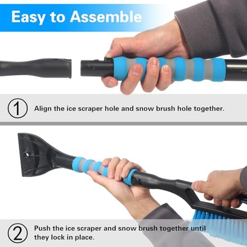 Snow Brush and Ice Scraper for Car Windshield, 26.4" Window Scraper Deicer for - Image 3