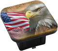 Swono Hitch Cover American Flag, USA Flag Bald Eagle Constitution Rubber 2 Inch by Swono