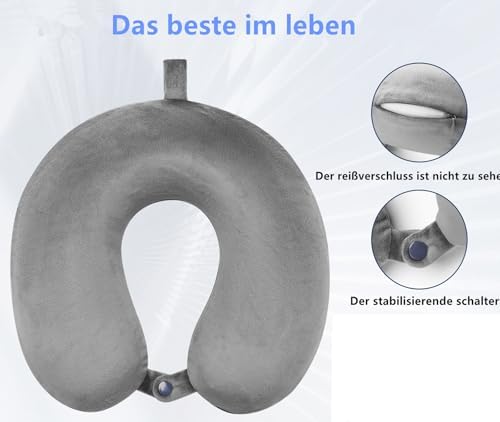 GDEOUP Travel Pillow 100% Pure Comfortable U Shape Memory Foam Pillows Neck and - Image 5