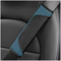 AUCELI 2PCS Carbon Fiber Car Seat Belt Cover, Breathable Leather by AUCELI