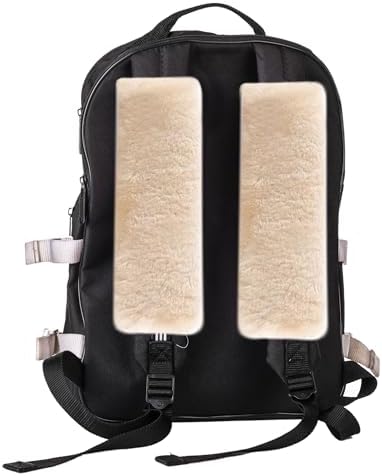 Amooca 2-Pack Real Wool Seatbelt Cover Authentic Sheepskin Shoulder Pad - Image 5