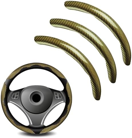 3pcs Universal Carbon Fiber Steering Wheel Cover by Unknown