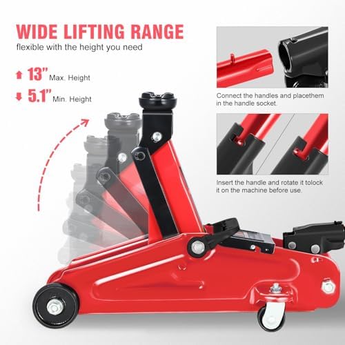 DNA MOTORING 2 Ton Low Profile Hydraulic Floor Jack, 4000 lbs Capacity - Image 3