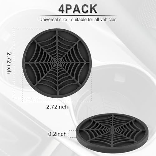 Alpmosn 4PCS Spider Web Car Coasters - Image 2