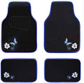 CAR PASS Universal Fit Embroidery Butterfly and Flower Car Floor Mats, by CARPASS