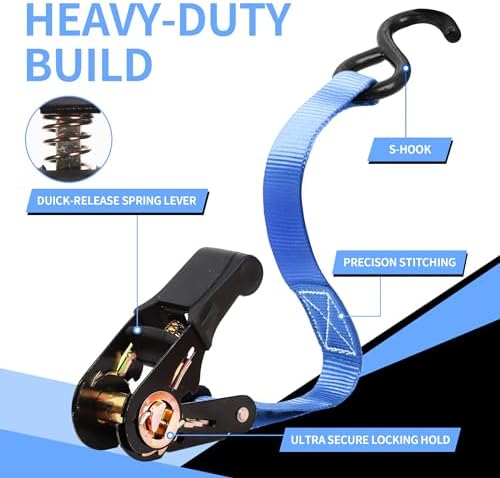 CARTMAN Ratchet Tie Down Straps, 1 in x 15 ft, 1500 lb - Image 3