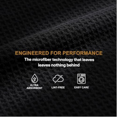 VIVOTE Black Tea Towels for Kitchen Microfibre Kitchen Dish Towel 40x56cm - Image 4