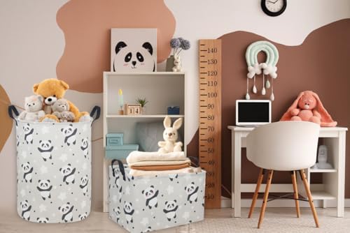 Kids Basket Panda Storage Bins for Girls Rectangular Baby Gift Baskets Cute Toy - Image 4