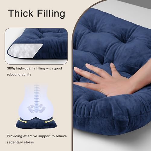OVOV 2 Pack Chair Cushions for Dining Chairs 15.5"x15.5" Navy - Image 6