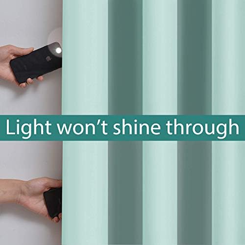 Yakamok Aqua 100% Blackout Curtains 72 Inches Long - Image 3