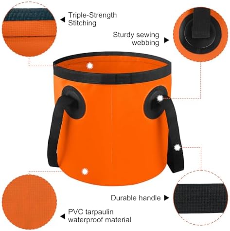 5 Gallon Bucket, Collapsible Bucket - Image 3