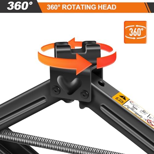 HSHa Car Jack Kit Scissor Jack for Car 2 Ton, 4.33"-15.35" Lifting Range - Image 5