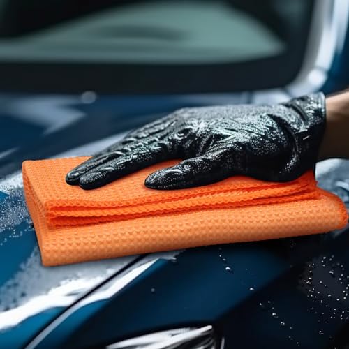 SmoothNovelty 12 Pcs Microfiber Waffle Weave Cleaning Cloths - Image 5