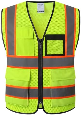 Reflective Safety Vest for Men Women Construction Vest ANSI Standard AP1 by ASIPHITU