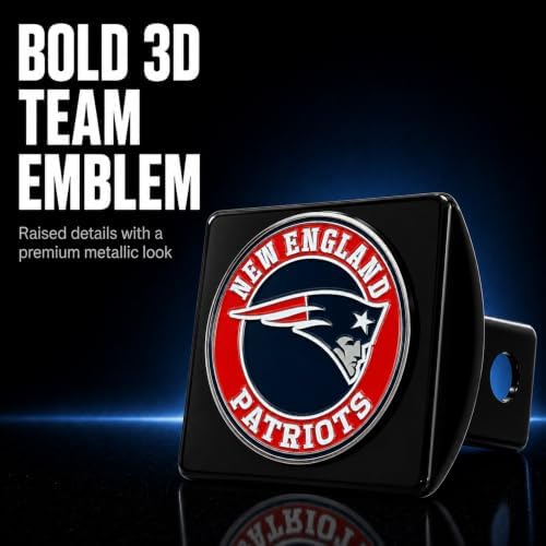 New England Patriots Trailer Hitch Cover - Image 2