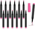12 PCS Pink Liquid Chalk Markers Wet or Dry Erase Fine Tip Neon Pens by Unknown