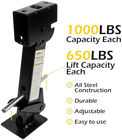 MaxxHaul 50970 Trailer Swing Down Stabilizer Jacks Telescoping RV Camper - Image 2