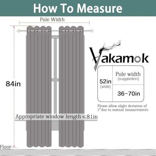 Yakamok Olive Green 100% Blackout Curtains 84 Inches Long 52" Wide 2 Panels - Image 7