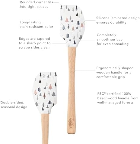 Tovolo Nordic Trees Woodland Christmas Holiday Silicone Spatula - Image 3
