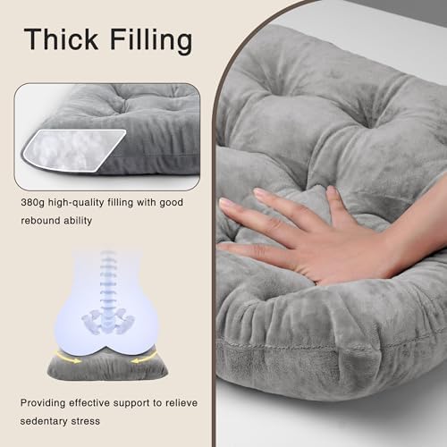 OVOV 2 Pack Chair Cushions for Dining Chairs 15.5"x15.5" Light Grey - Image 6