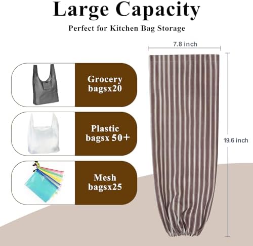 TOGETRUE Plastic Bag Holder, Wall Mount Grocery Bag Holder, Reusable Trash Bag - Image 3