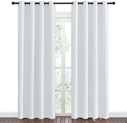 NICETOWN Greyish White Blackout Curtains - Image 2