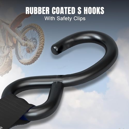 Jack Boss 1500 lbs Break Strength Ratchet Tie Down Straps Set, Fits - Image 3