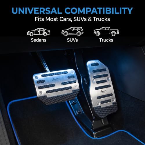 2 PCS Non-slip Pedal Pads Set, Alloy Brake and Accelerator Pedal Protectors - Image 6