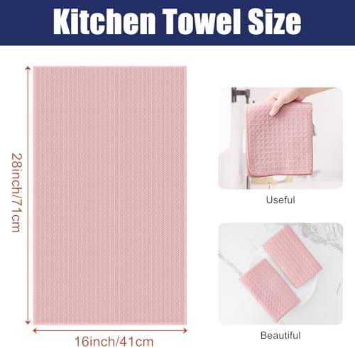 Homaxy Microfiber Waffle Weave Kitchen Towels, 6 Pack - Image 2