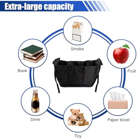 Car Seat Organizer, Collapsible Large Capacity Hanging Car Passenger Seat - Image 4