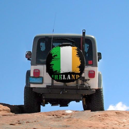 Vintage Ireland Irish Flag Tire Covers, Dust-Proof Weatherproof Wheel Covers - Image 5