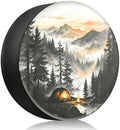 RV Spare Tire Cover Mountain Lake Tree 17in Waterproof Universal Fit by THELIGHTOFLIFE