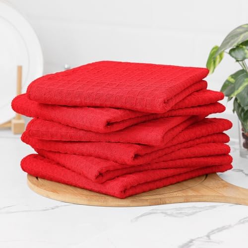 Homaxy Microfiber Waffle Weave Kitchen Towels, 4 Pack - Image 6