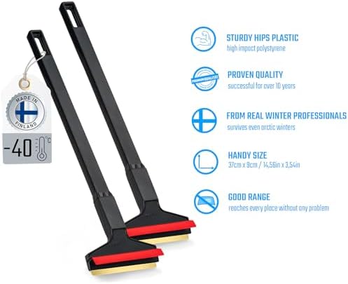 Ice Scraper Brass Blade 2 Pack Car Ice Scraper Long Handle 14, 5 inch Ice - Image 6