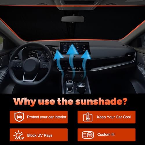 Foldable Front Windshield Sunshade fit - Image 4