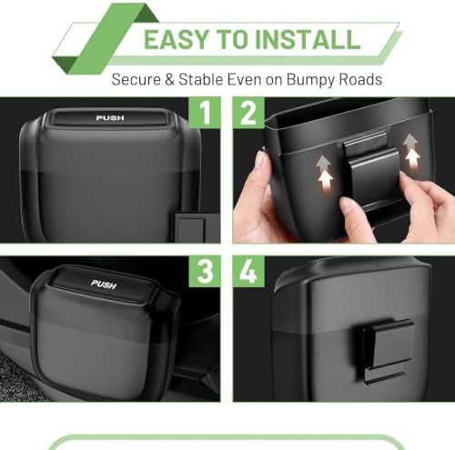 Car Trash Can with Lid, Waterproof Push to Open Garbage Bucket with 30 Trash - Image 5