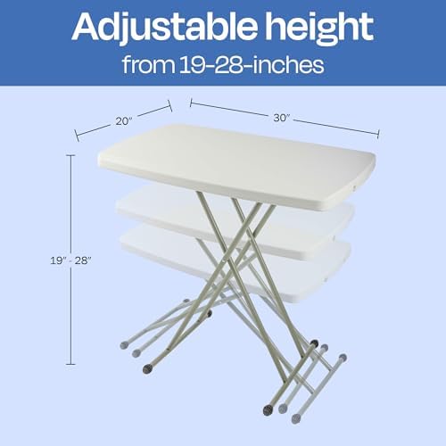 Lavish Home Indoor & Outdoor Portable Folding Table Set of 2 - Image 3