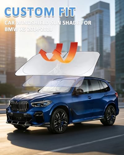 Windshield Sun Shade for BMW X5 2014 2015 2016 2017 2018 Window Sun Visor - Image 2