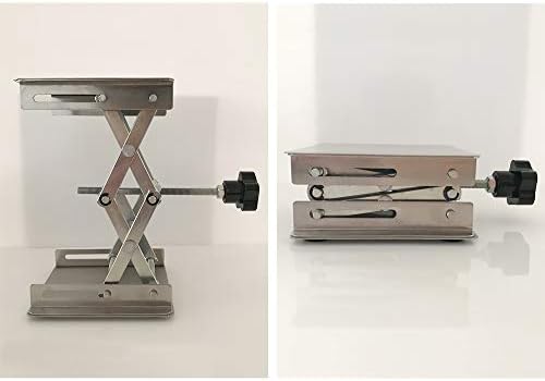 LabZhang 4" x4" Stainless Steel Lab Jack Scissor Stand Platform Lab Lift - Image 4