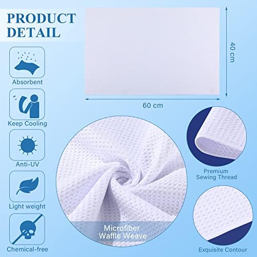 Breling 6 Pcs Sublimation Kitchen Towel Blanks, 16x24 Microfiber Waffle - Image 3