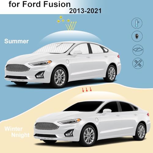 KMF 8pcs Thicken Sun Shades for Ford Fusion 2013-2021 Accessories, Full Car - Image 2