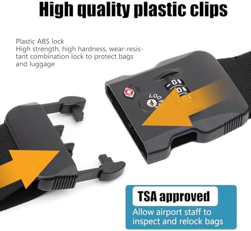 Veki Travel Luggage Straps for Suitcases, TSA Approved - Image 3