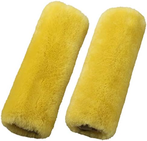 OGLAND 2 Pack Sheepskin Car Seat Belt Cover Pads | Wool Seatbelt Cushions by OGLAND
