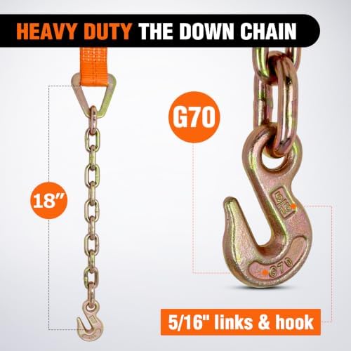 Nilight Chain Ratchet Straps 2" x 30' 10, 000 LBS Break Strength - Image 4