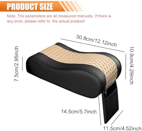 Leather Memory Foam Auto Center Console Armrest Pillow Pad - Image 2