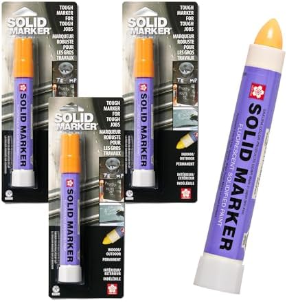 Sakura Solid Paint Markers, Fluorescent Orange, 3 Pack by SakuraSolidMarker