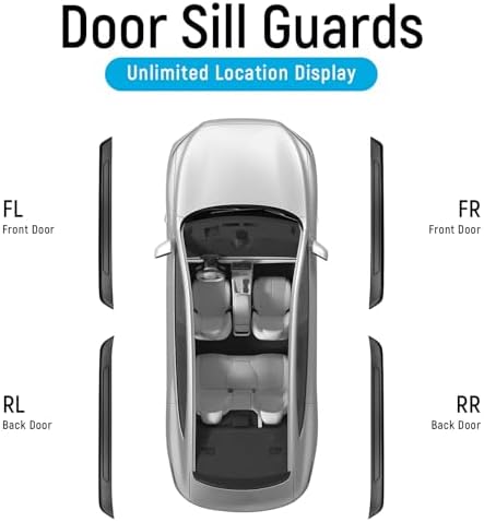 ZZEQYG 4 Pcs ABS Material Door Sill Protector Compatible - Image 4