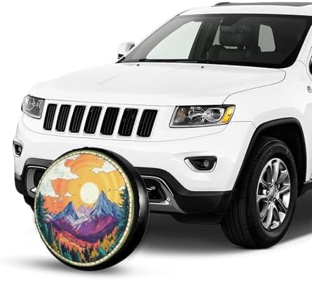 Mountains Spare Tire Cover Wheel Protectors Weatherproof Sun Protection Covers - Image 4